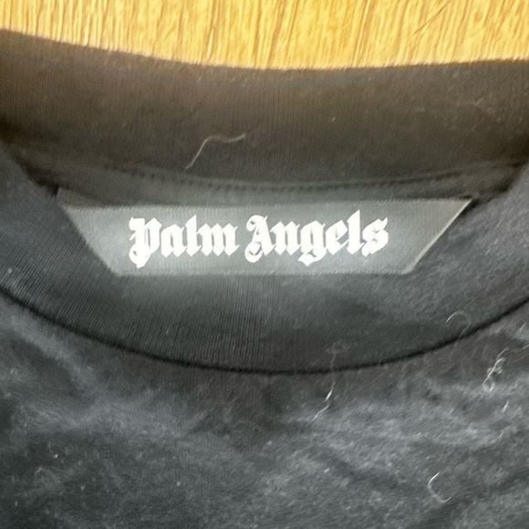 Palm Angels Flames Graphic Tee Black Red Designer Streetwear T-Shirt Medium - Picture 8 of 8